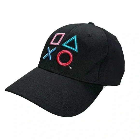 Sony PlayStation Button Symbol OSFM Elastic Fitted Hat - Picture 1 of 8